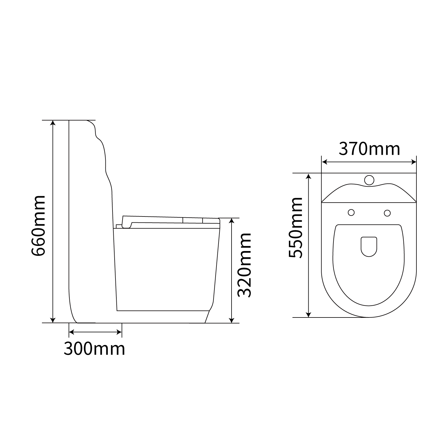 dimension figure of children's toilet WA-9000